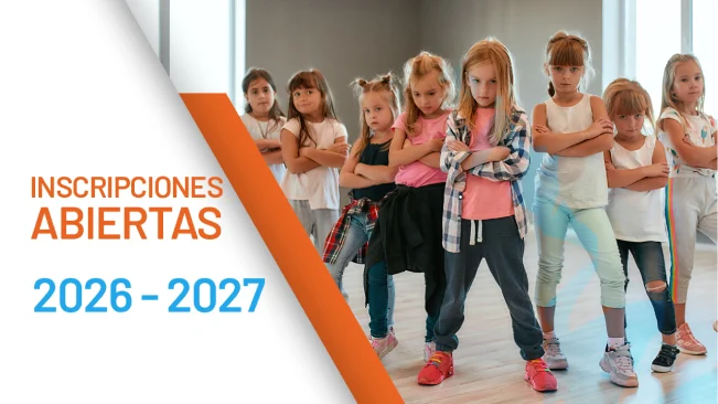 Inscripciones abiertas: danza urbana infantil 2025–2026 Grupo de niños bailando danza urbana estilo funky, promoción de inscripciones abiertas en Factory Ballet 2025–2026